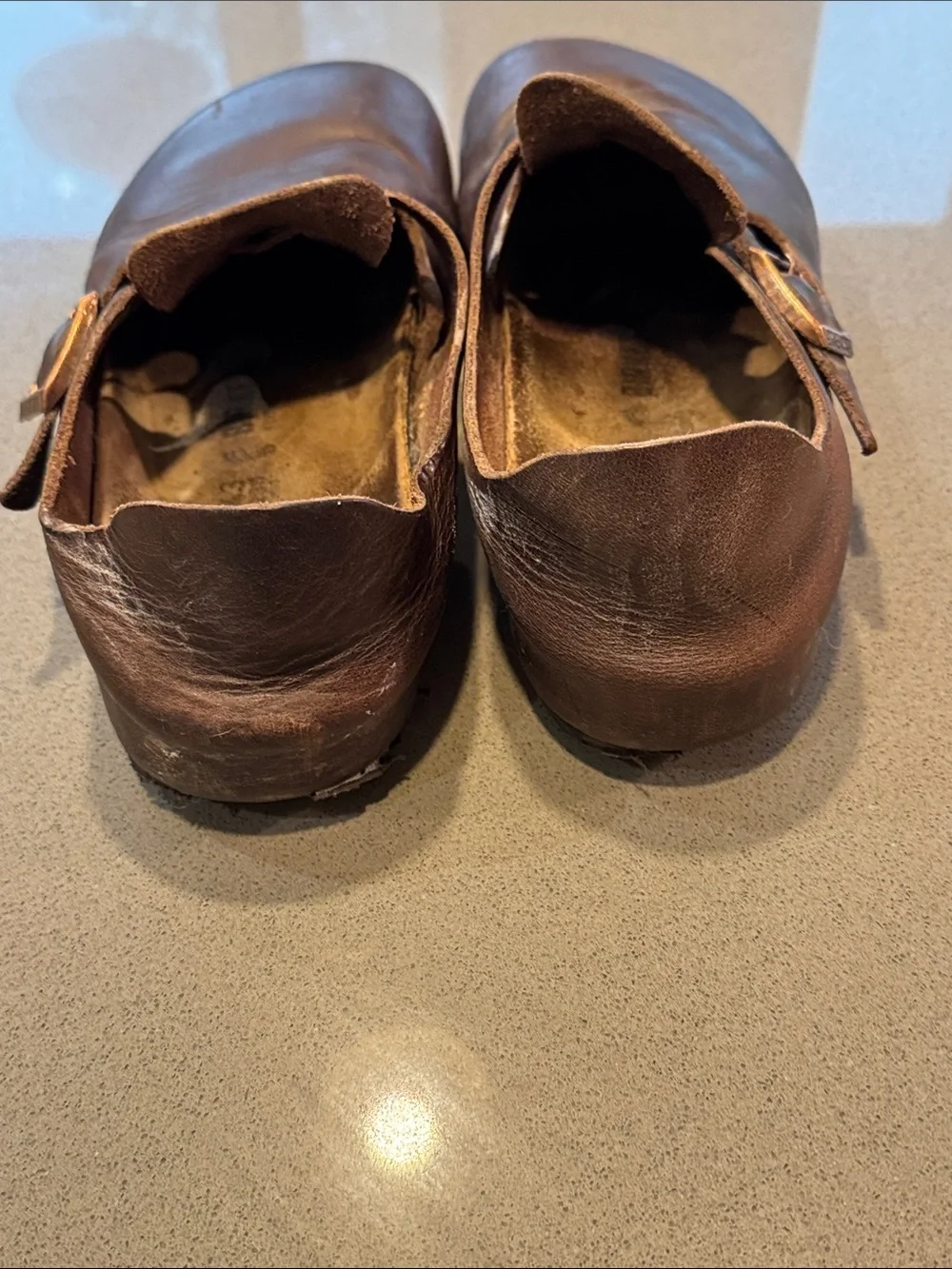 Birkenstock London Men's Brown Oiled Leather Clogs, Size 43 (10-11)